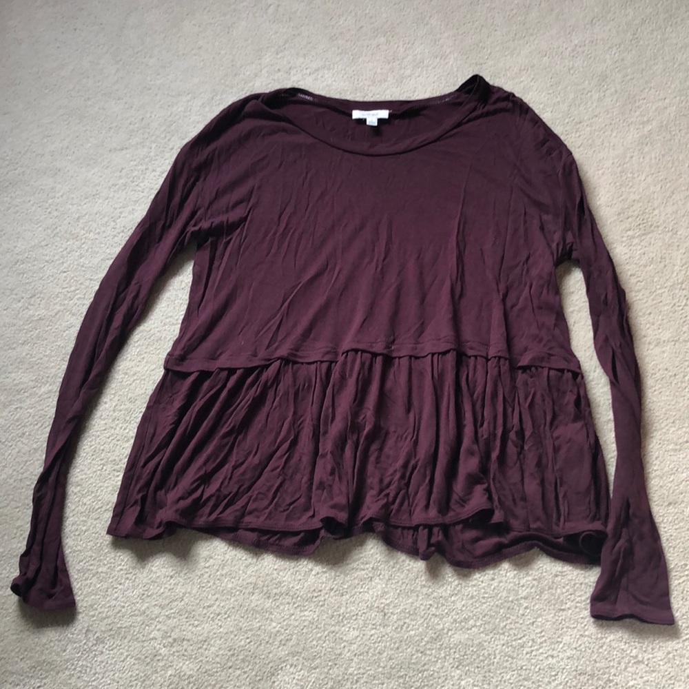 Aritzia peplum top size small